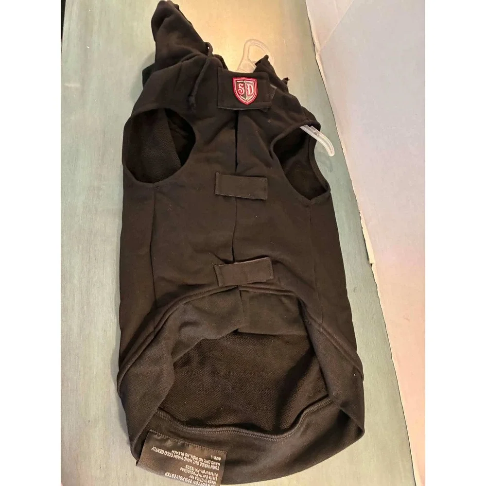 Snoop Doggie Doggs Pet Hoodie Dog Size L Black Excellent Gold Chain Streetwear